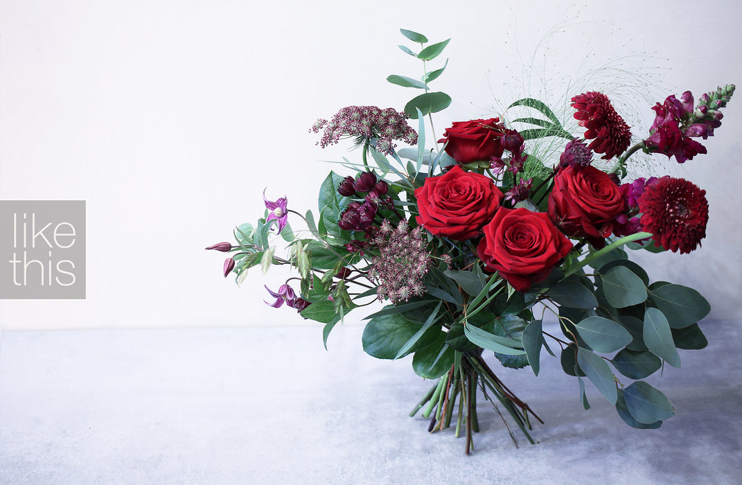 "Valentine" Romance Red Bouquet -L-
